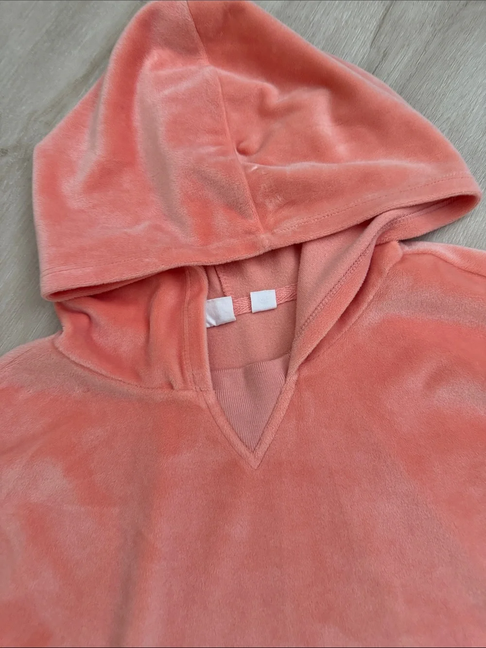 GAP Coral Velour Hooded Pullover